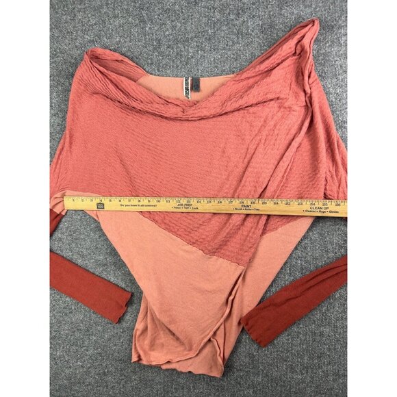 BKE Wrap Sweater Women's Small Peach Pink Long Sleeve Pullover Wrap Front - Picture 3 of 8